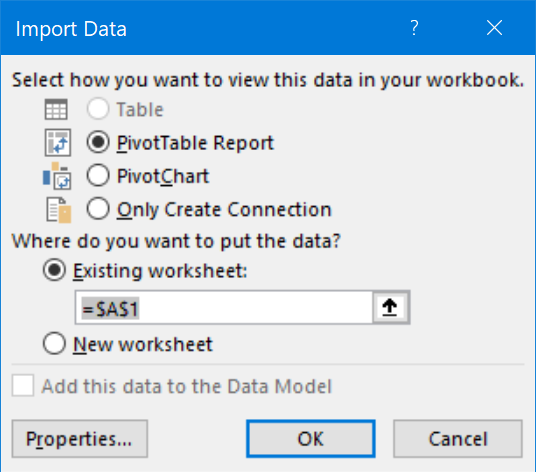 excel tabular form