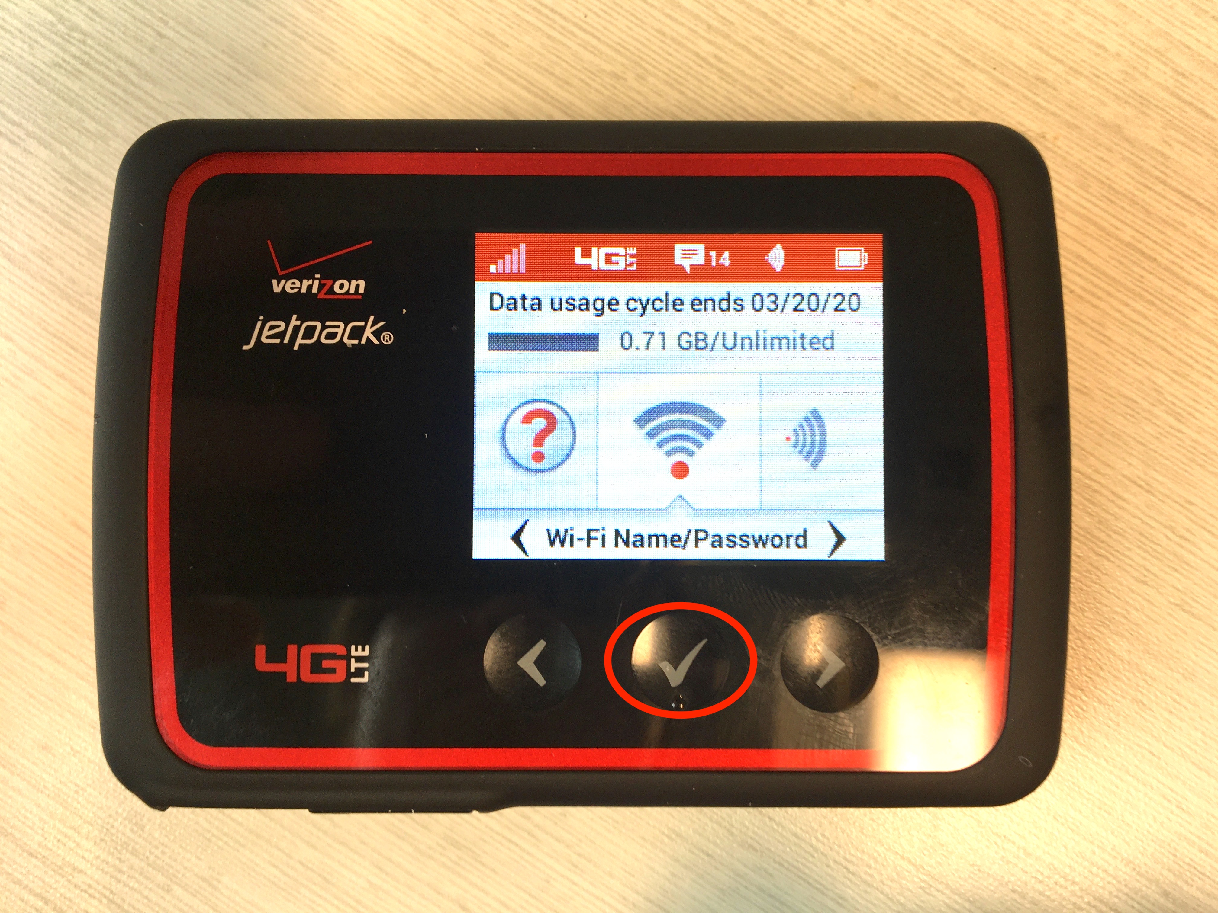 Verizon Jetpack 4G LTE Mobile Hotspot MiFi 5510L - LED Status Indicators