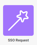 SSO Request Icon of a purple box with star wand